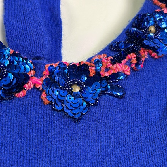 free people| Decorated Open Back Babydoll Sweater  sz Small - Picture 6 of 6